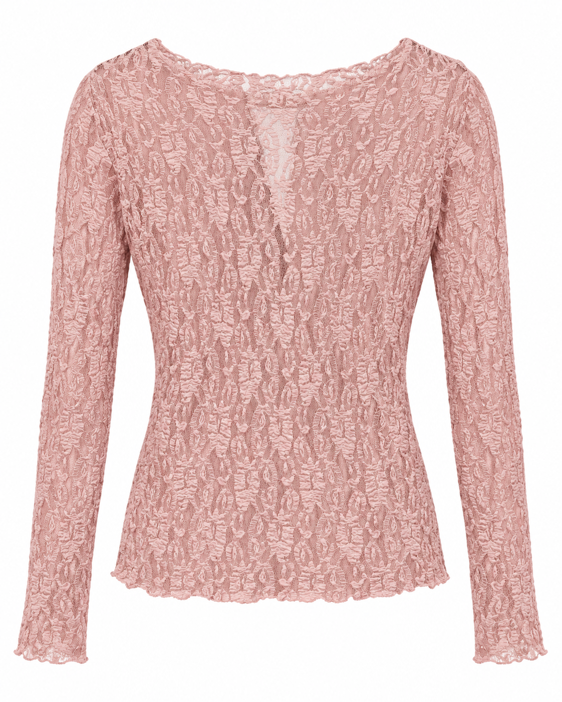 Pink Lace Long Sleeve Top