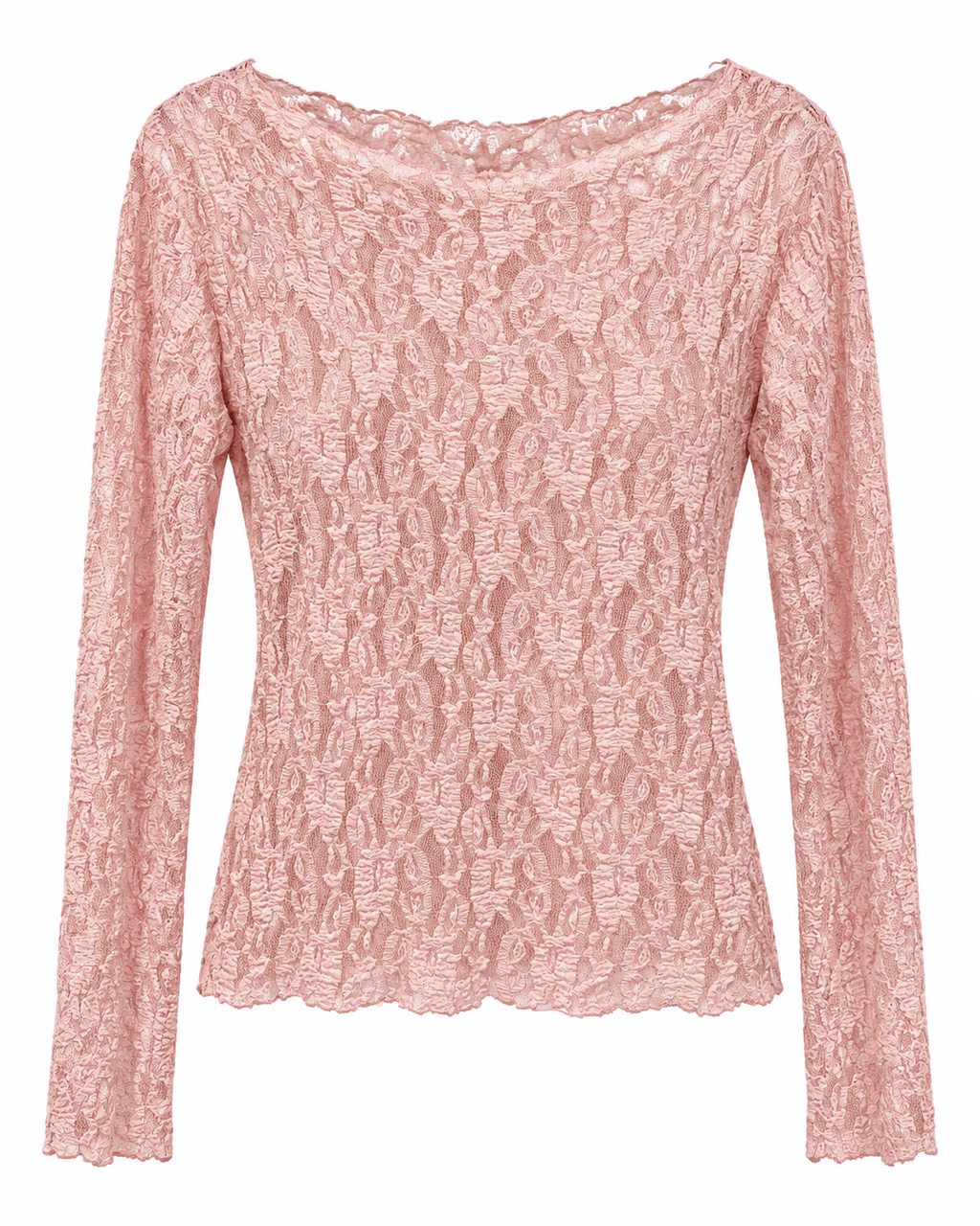 Pink Lace Long Sleeve Top
