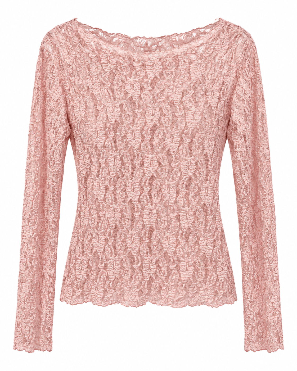 Pink Lace Long Sleeve Top
