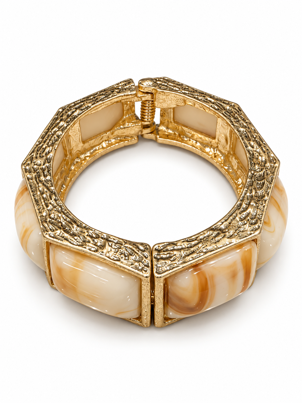 Marble Gold Bangle Bracelet