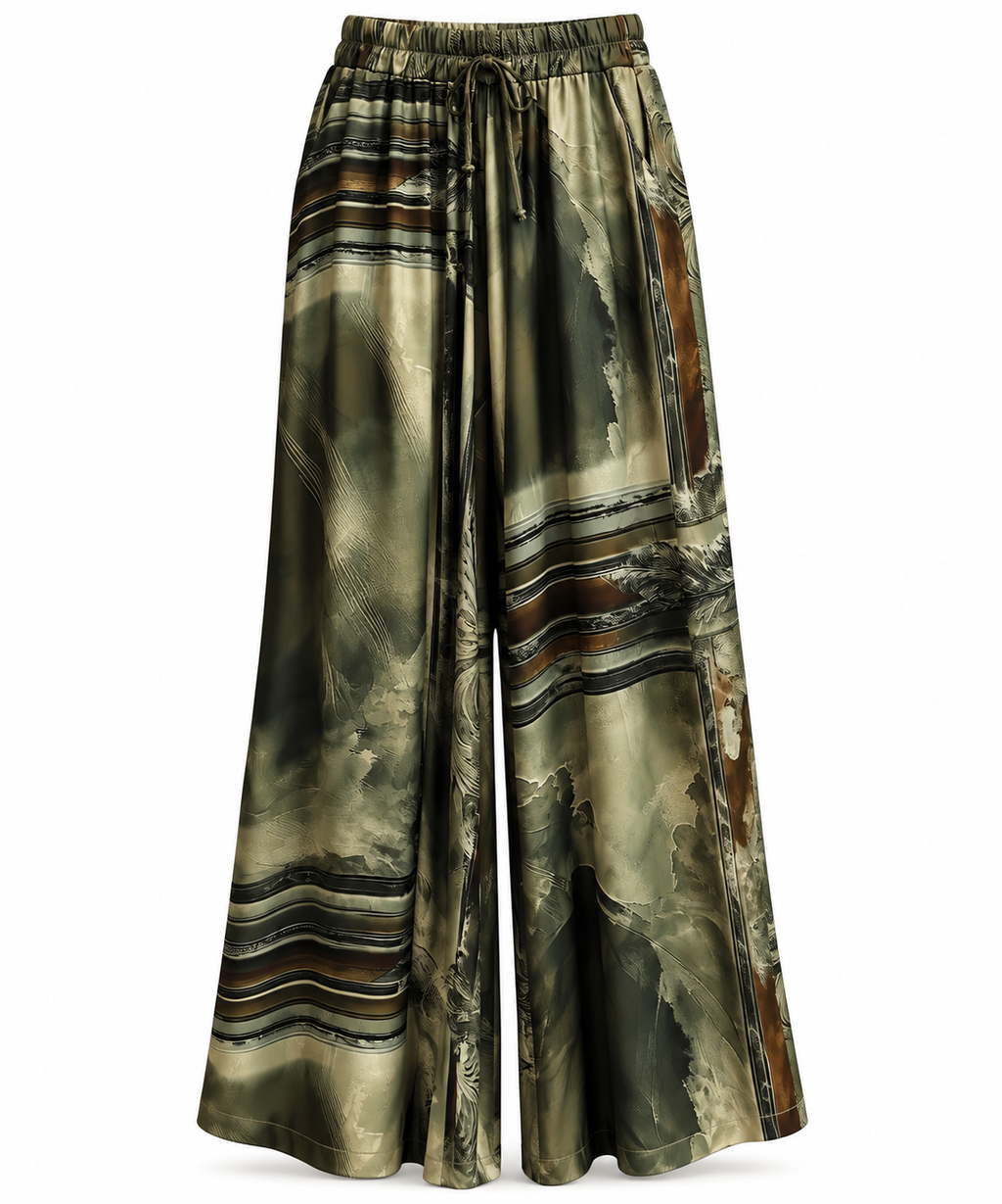 Marble Print Satin Co-ord Set