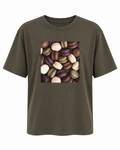 Olive Cotton Macaron Print T-Shirt
