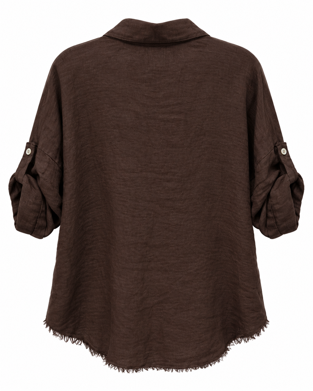 Linen Shirt with Floral Appliqué
