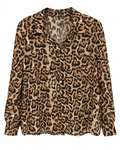 Leopard Print Chiffon Blouse