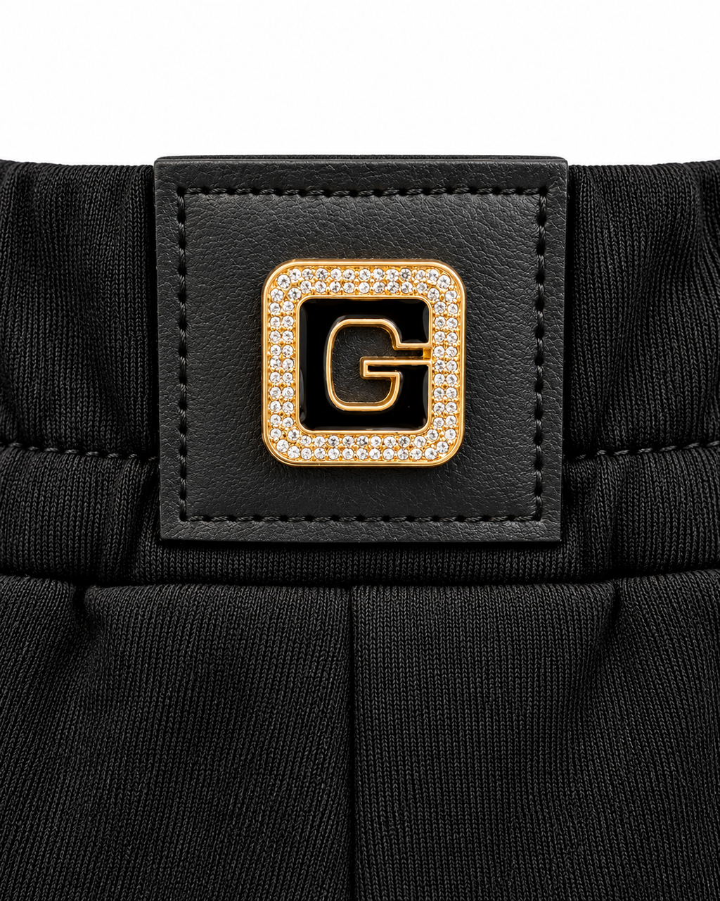 Black Crystal Heart Jogger Pants