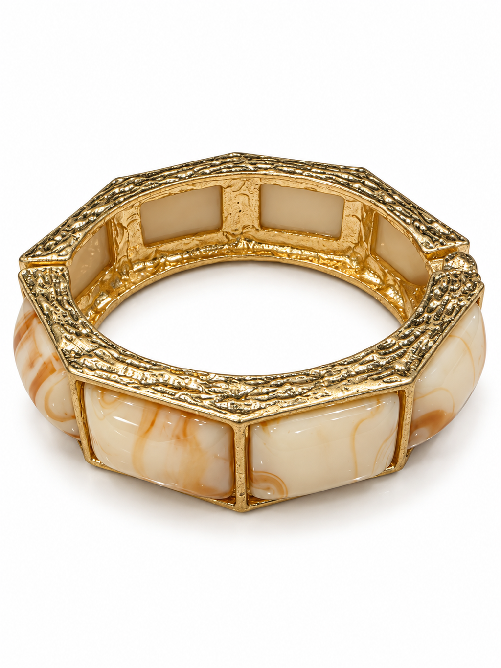 Marble Gold Bangle Bracelet