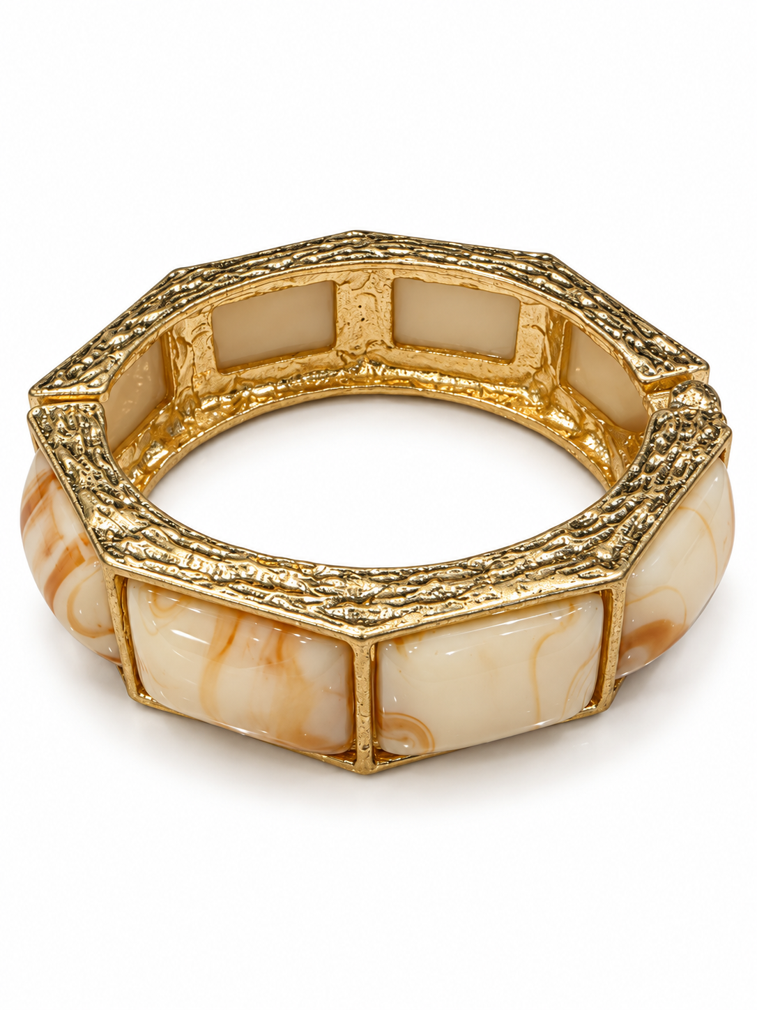 Marble Gold Bangle Bracelet