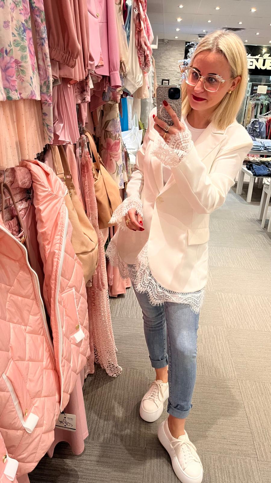 White Lace Jacket fits S/M