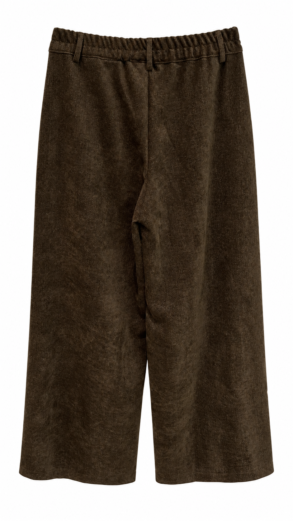 Brown Corduroy Wide-Leg Trousers