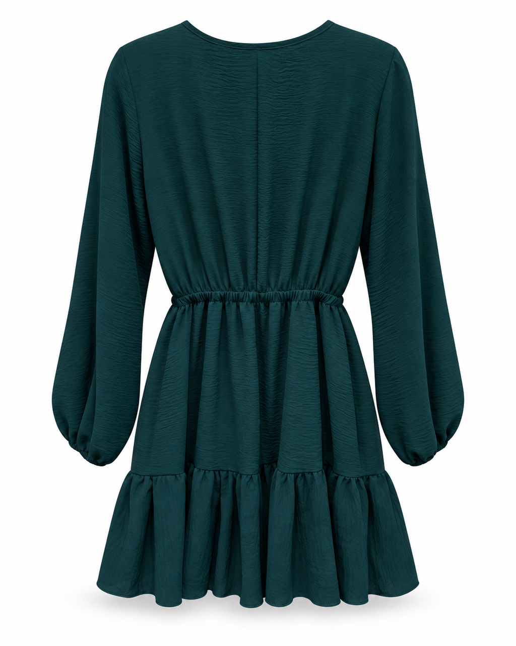 Deep Green Tie Neck Dress