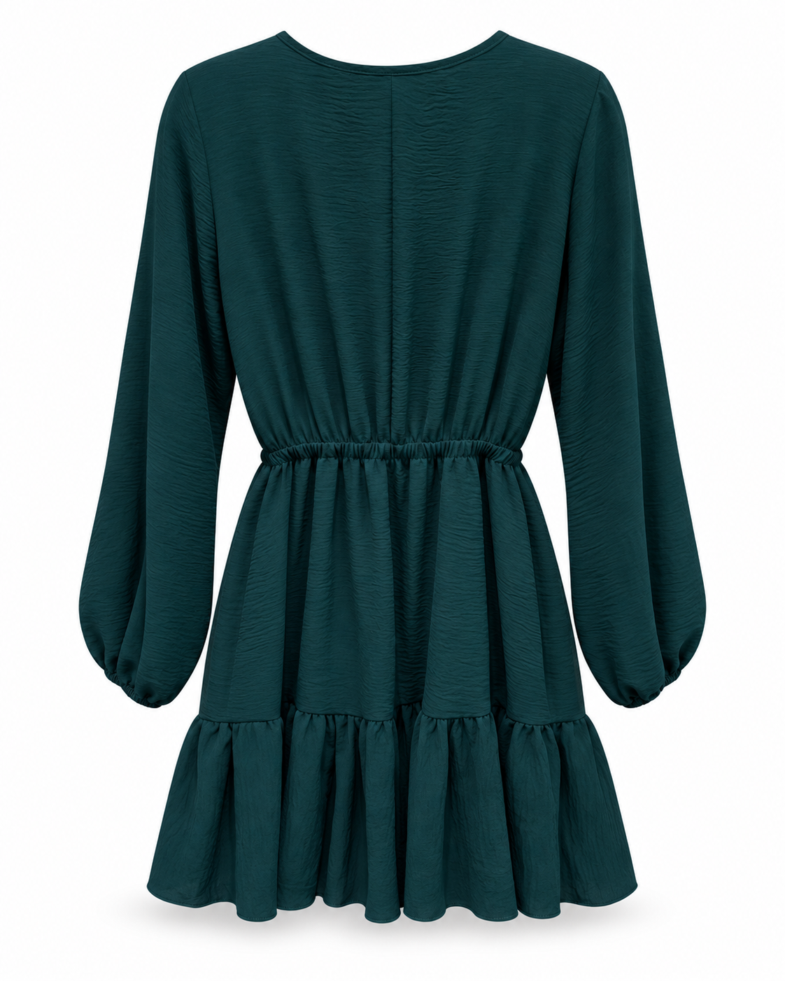 Deep Green Tie Neck Dress
