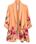 Peach Floral Linen Jacket