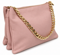 Dusty Rose Chain Shoulder Bag Genuine Leather