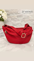 Red Leather Crossbody Bag