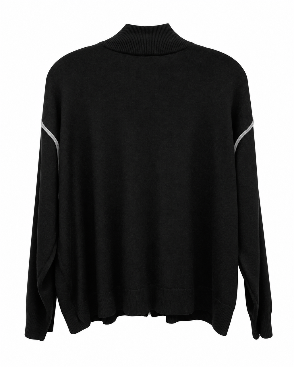 Black Knit Sport Set with Silver Trim