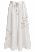 Italian Linen Wide-Leg Trousers – White