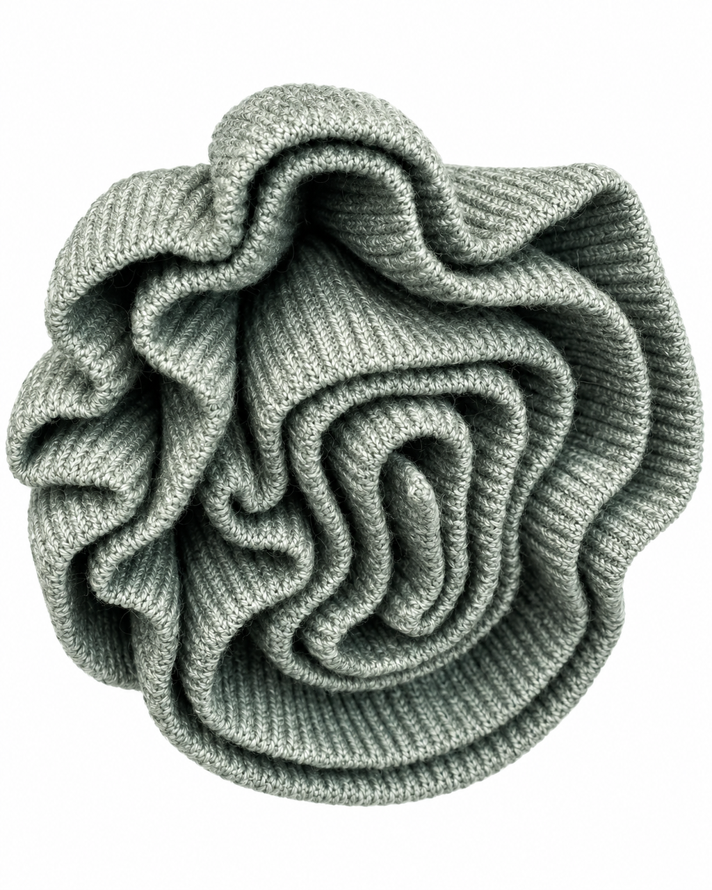 Sage Green Knit Rose Batwing Top