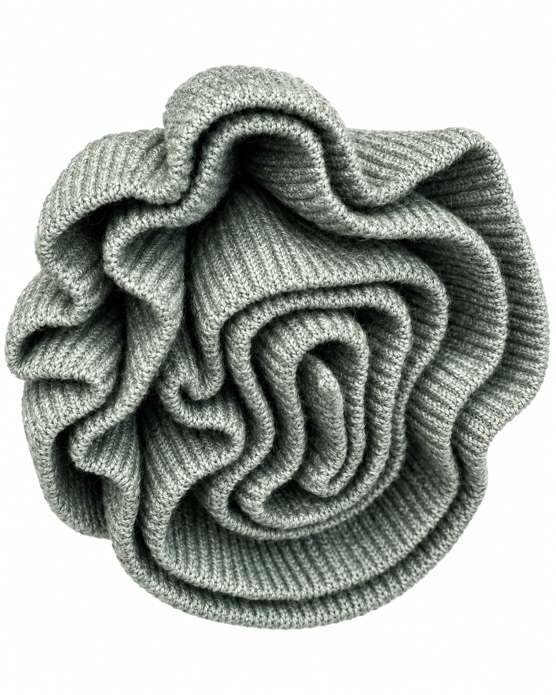 Sage Green Knit Rose Batwing Top