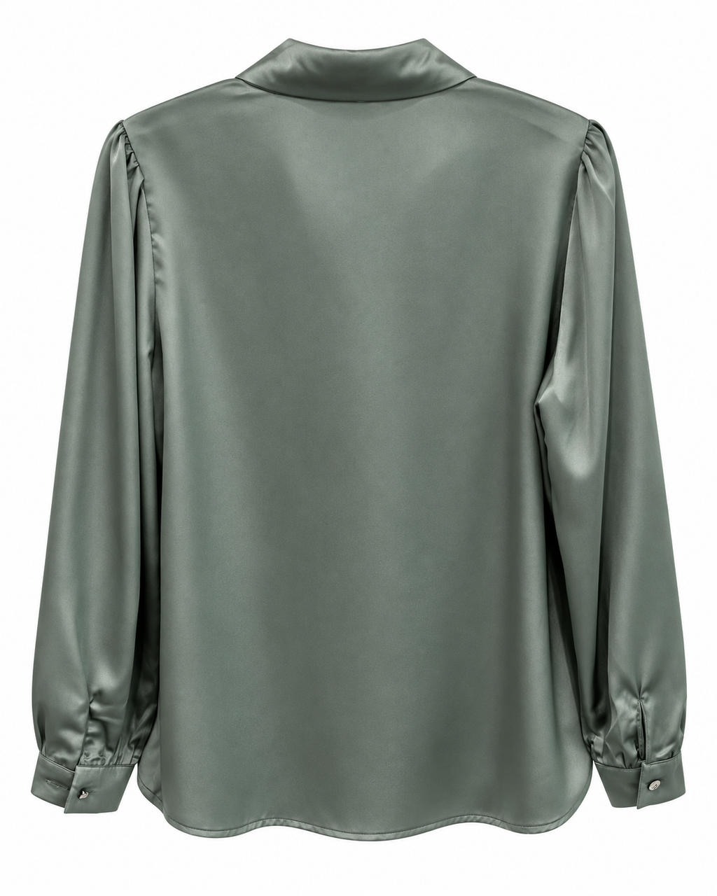 Sage Satin Crystal-Embellished Shirt