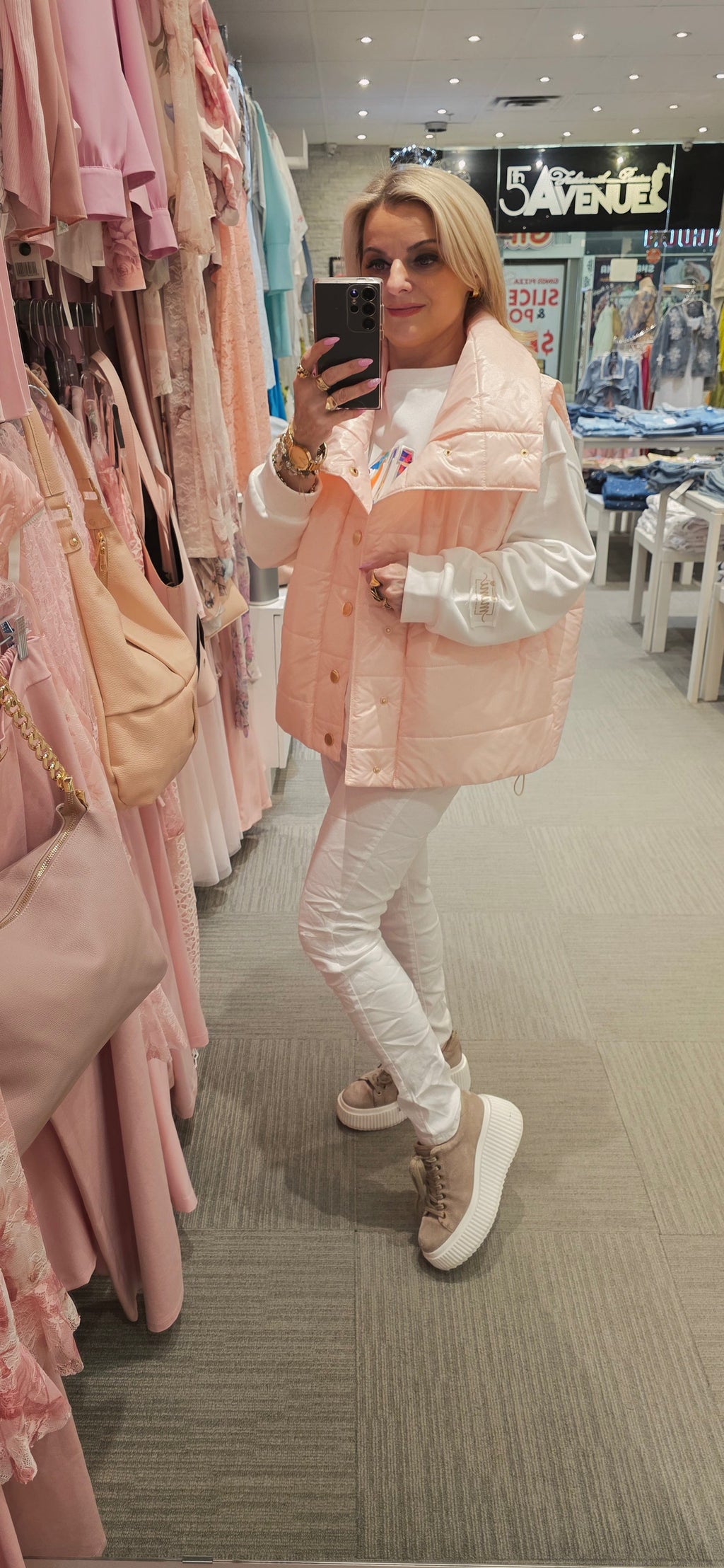 Pink Puffer Vest One Size fits S/M/L/XL