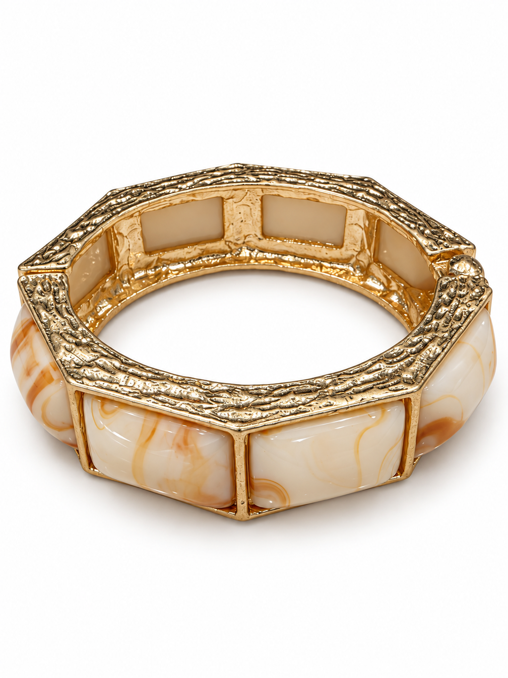 Marble Gold Bangle Bracelet