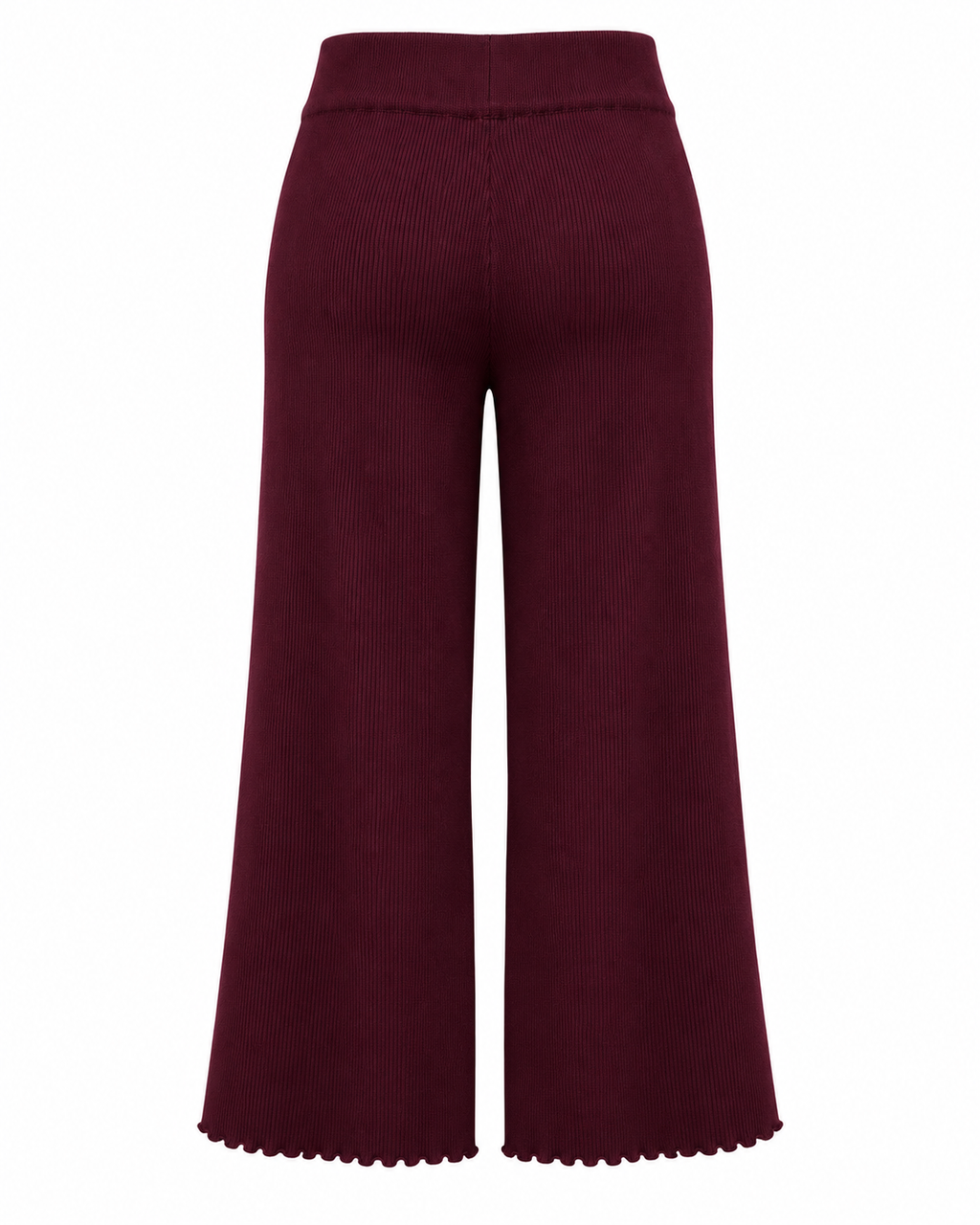 Burgundy Ribbed Heart-Button Knit Set
