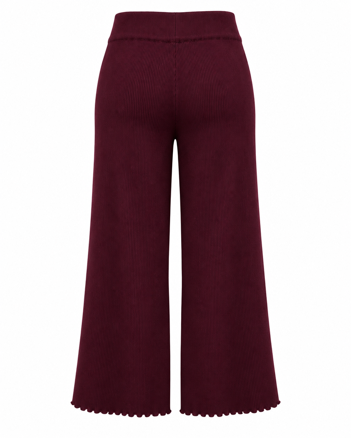 Burgundy Ribbed Heart-Button Knit Set