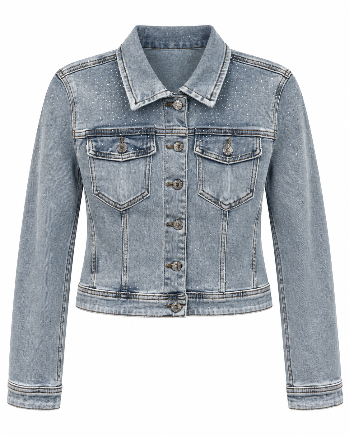 Crystal Rhinestone Denim Jacket