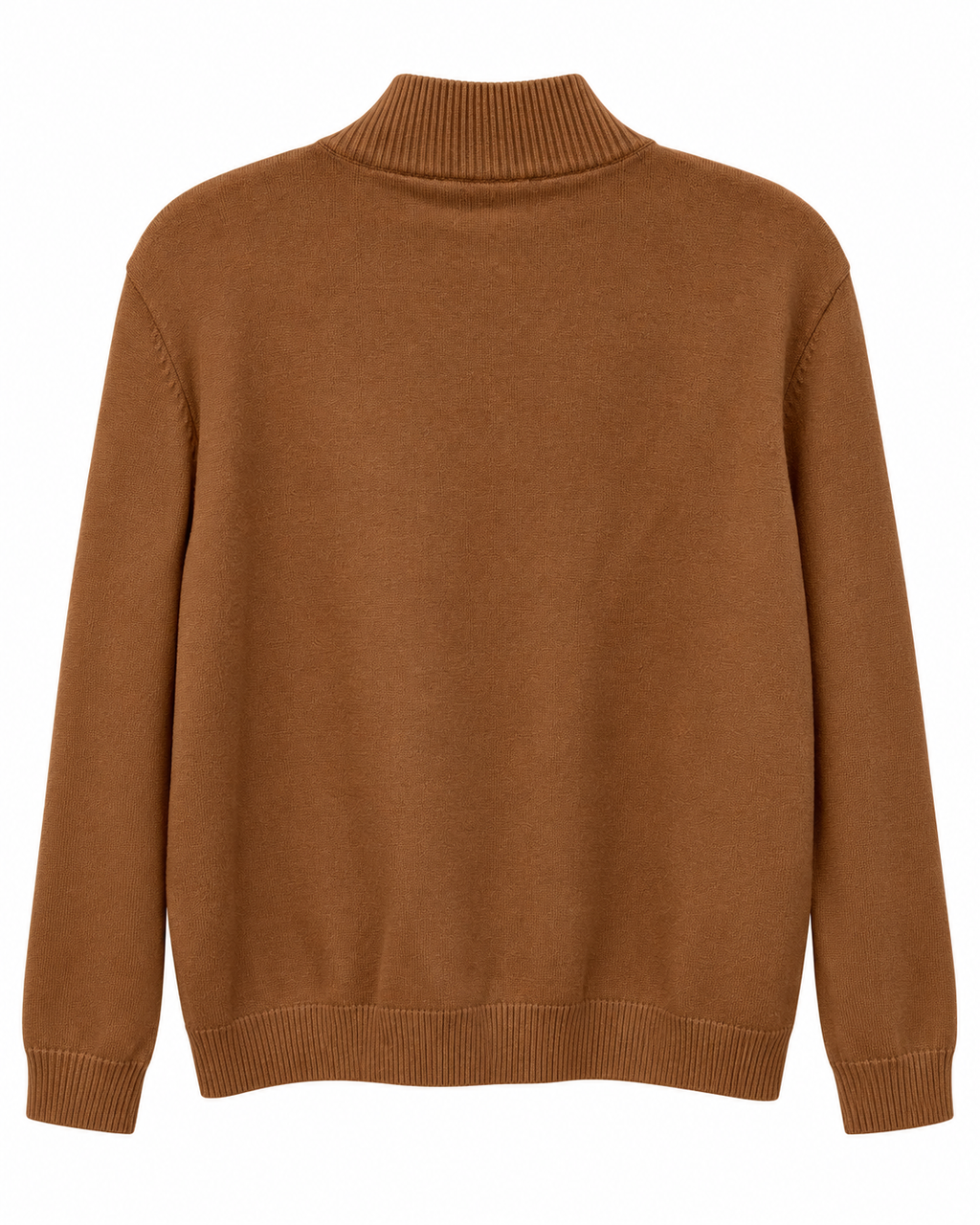 Caramel Brown Velvet Bomber & Wide-Leg Knit Set